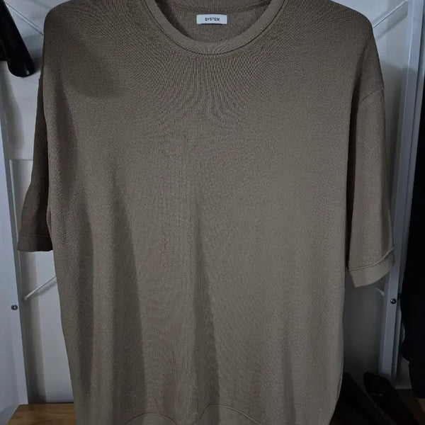 [BUNJANG] System Homme Rayon Short-Sleeve T-Shirt Beige / 시스템옴므 레이온 반팔티 100 베이지