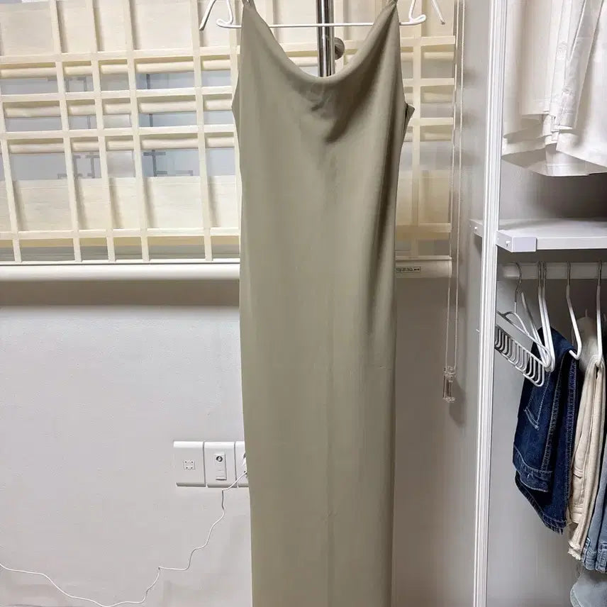 [BUNJANG] Drape Slip Long Dress / 휴가룩 드레이프 슬립 롱원피스