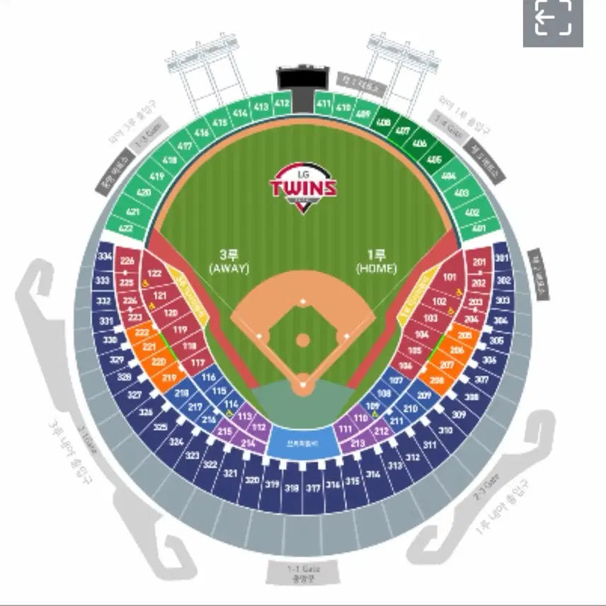 [BUNJANG] SSG vs LG Baseball Game Ticket - August 14th / 8/14(금) SSG vs LG 3루 네이비 318블럭 4열 4연석