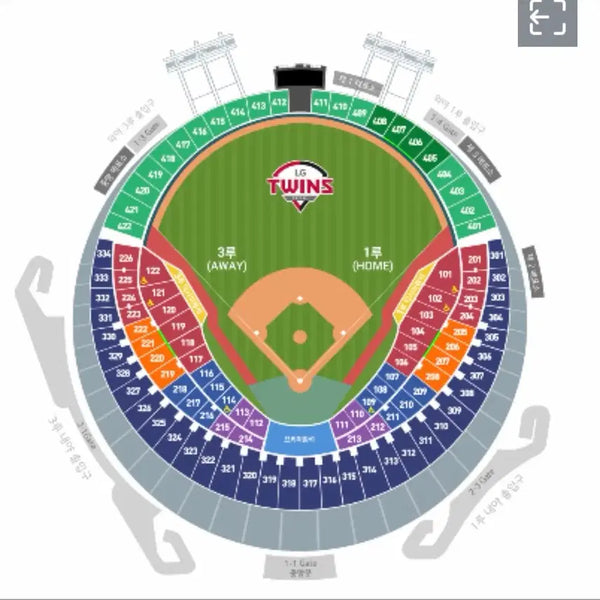 [BUNJANG] SSG vs LG Baseball Game Ticket - August 14th / 8/14(금) SSG vs LG 3루 네이비 318블럭 4열 4연석
