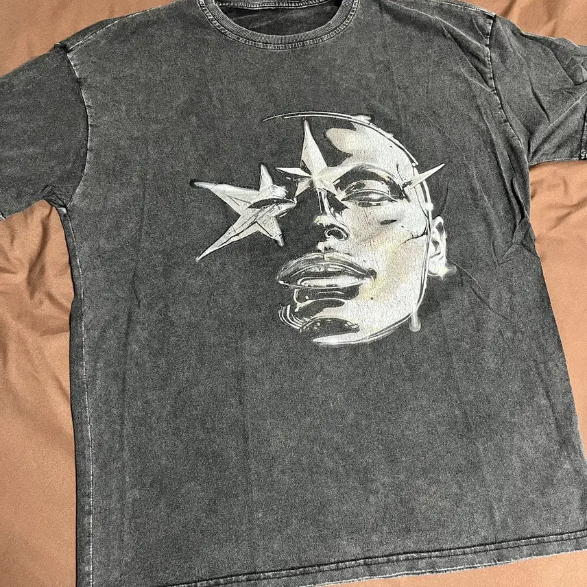 [BUNJANG] Vintage Chromatic Printing T-Shirt / 빈티지 크로매틱 프린팅 티셔츠-c006