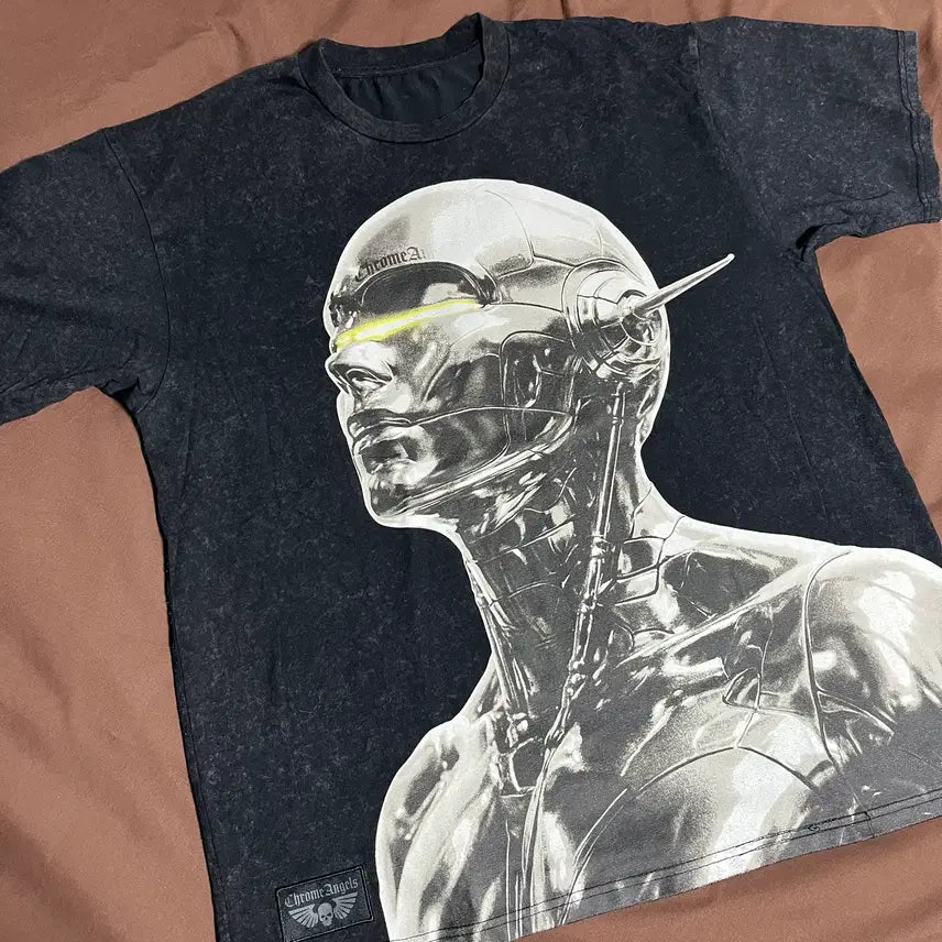 [BUNJANG] Chromatic Printing T-Shirt / 크로매틱 프린팅 티셔츠-c006
