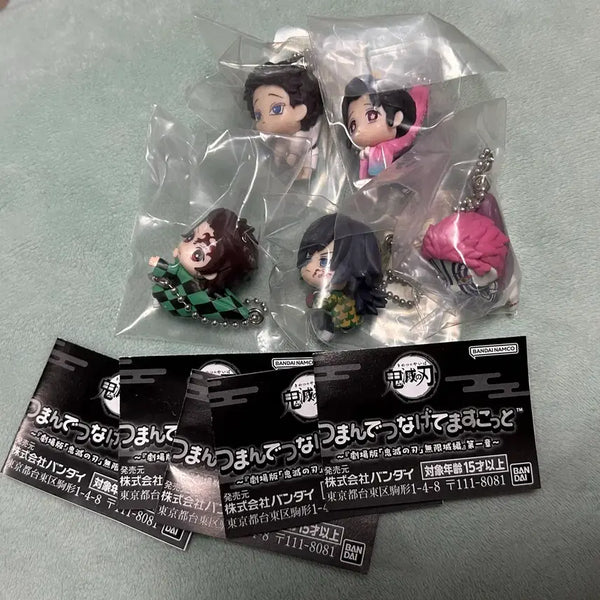 [BUNJANG] Demon Slayer: Kimetsu no Yaiba Mugen Train Arc Connected Gacha Chain Version Full Set / 5종완세트)귀멸의 칼날 무한성 제1장 무한성 대롱대롱 연결 가챠