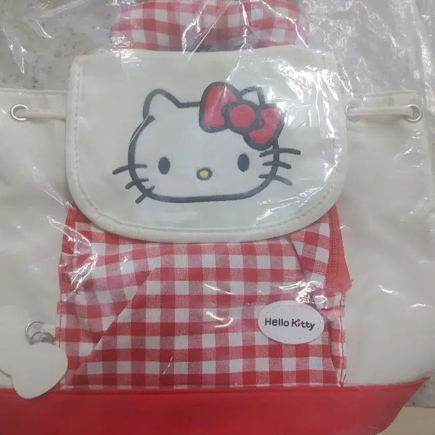 [BUNJANG] Hello Kitty Plaid Backpack / 헬로키티 체크무늬 백팩ㅡ교신가능