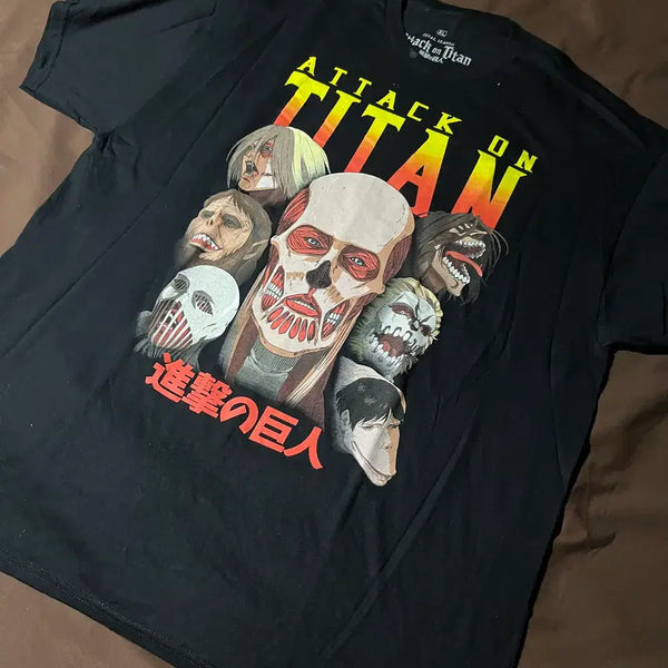 [BUNJANG] Vintage Attack on Titan Anime T-Shirt / 빈티지 진격의 거인 애니메이션 티셔츠-c006