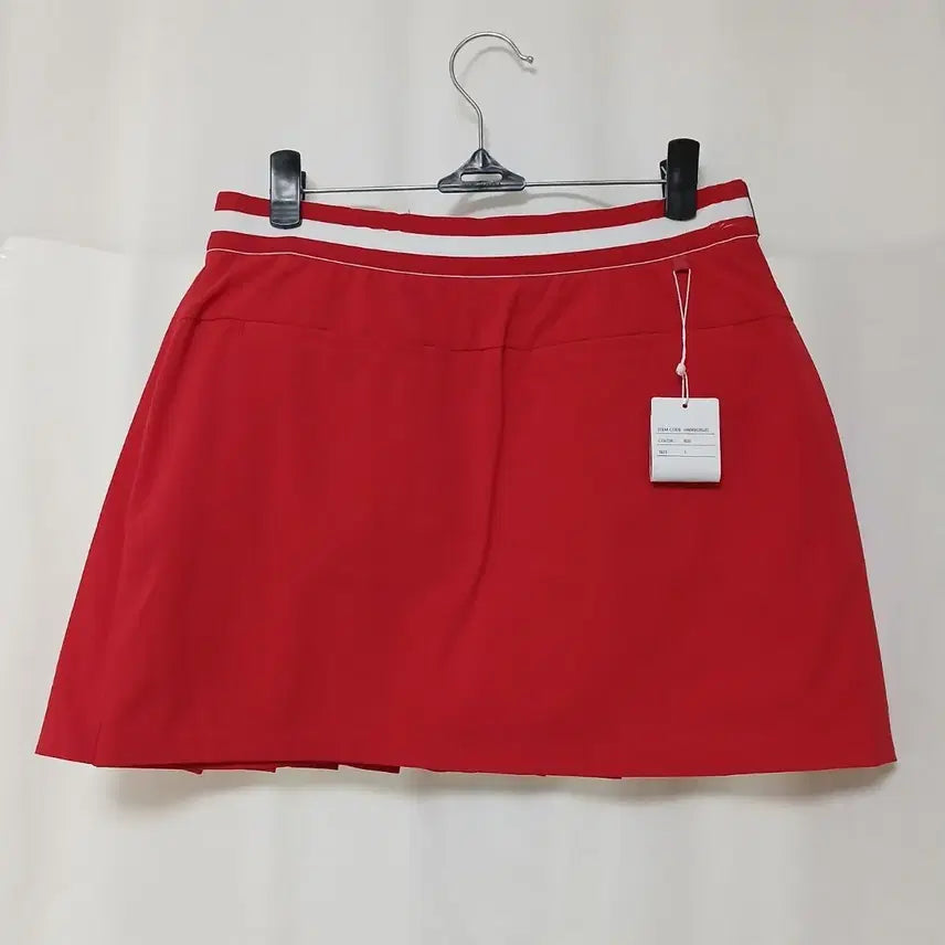 [BUNJANG] HONMA Women's Golf Pleated Skirt RED/WHITE (2022 SS) / 택 달린 새상품 HONMA 혼마 여성 골프 플리츠 큐롯 스커트 S 155/64A 레드/2022 SS