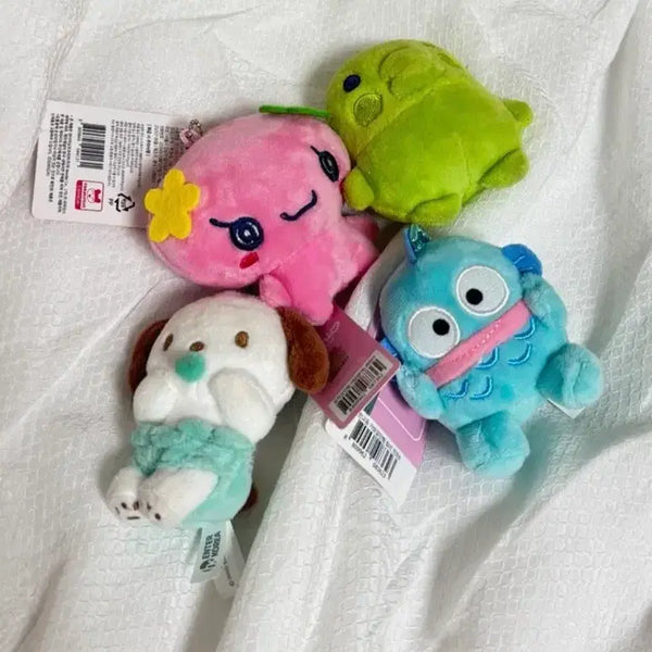 [BUNJANG] Sanrio Pochacco & Hangyodon Plush Keychain Tamagotchi / 산리오 포챠코 한교동 인형 키링 다마고치 쿠치파치 후라왓치 인형 키링
