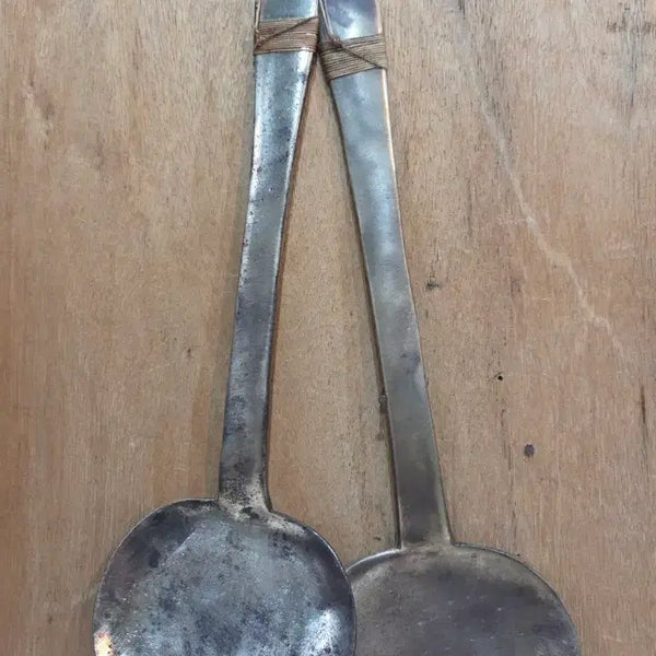 [BUNJANG] Antique Brass Rice Ladle Set (2 items) / 민속품  / 정겨운 놋주걱 2점