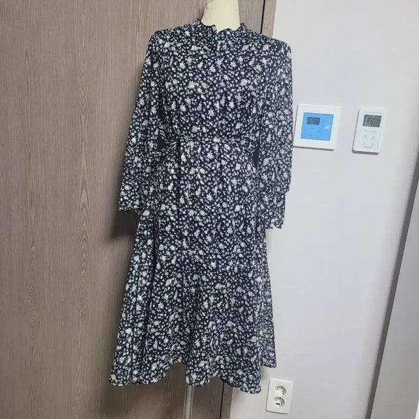 [BUNJANG] Beanpole Floral Midi Dress / 빈폴 고급스런 꽃무늬  미디 원피스
