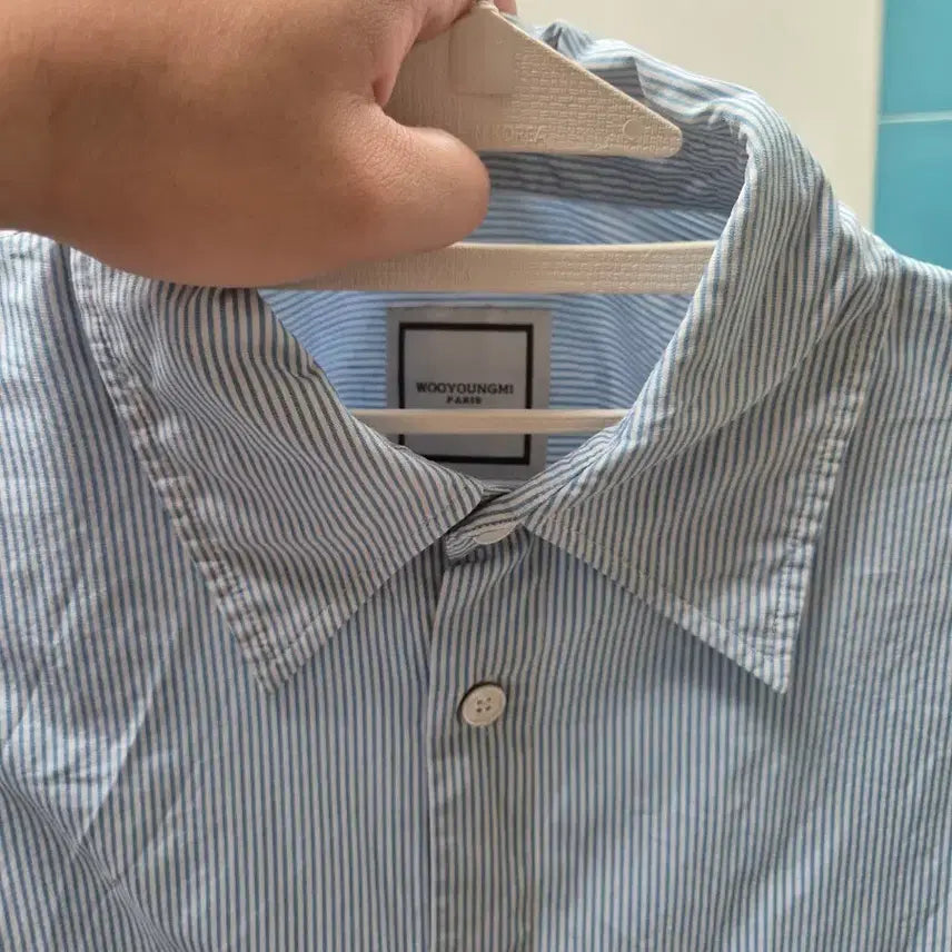 [BUNJANG] Wooyoungmi Striped Button-Up Shirt / 우영미 스트라이프 셔츠