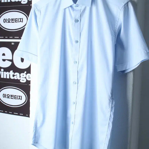 [BUNJANG] Renoma Short Sleeve Collar T-Shirt Slim Fit Light Blue / (M) 레노마 반팔 카라 티셔츠 셔츠 남방 슬림핏 연블루-H36873