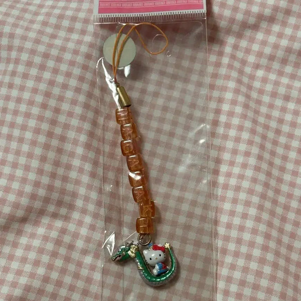 [BUNJANG] Hello Kitty 2001 Nagasaki Limited Edition Dragon Bead Strap / 헬로키티 고전키티 2001년도 키티스트랩 나가사키 한정 용 비즈 키티키링
