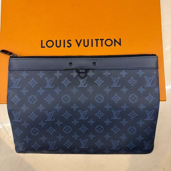 [BUNJANG] Louis Vuitton Shadow Monogram Discovery Pochette Clutch / 루이비통 쉐도우 모노그램 디스커버리 포쉐트 클러치