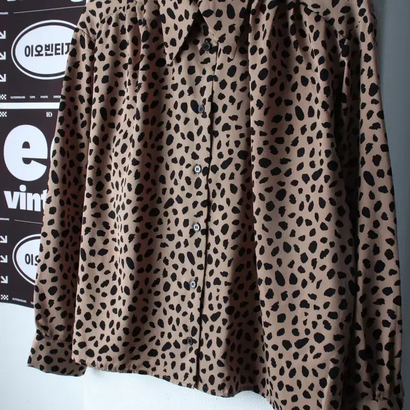 [BUNJANG] 8 Seconds Leopard Pattern Shirt Blouse / W(M-L) 에잇세컨즈 셔츠 남방 블라우스 레오파드 패턴-H36891