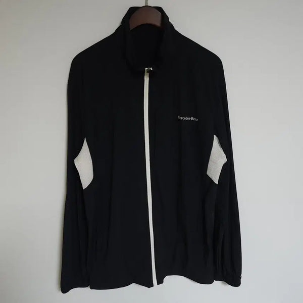 [BUNJANG] H96 Black Men's Zip-Up Track Jacket / H96 벤츠 블랙 남성 트레이닝 남자 집업 자켓