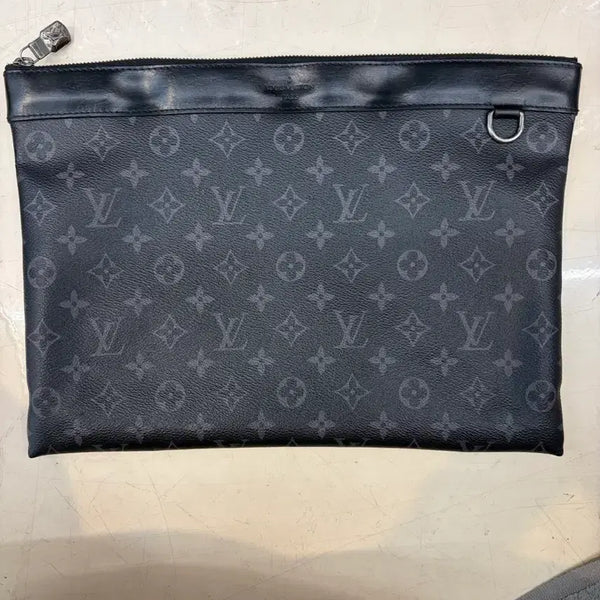 [BUNJANG] Louis Vuitton Monogram Eclipse Pochette Voyage Apollo Clutch Bag / 루이비통 이클립스 모노그램 포쉐트 보야주 아폴로 클러치