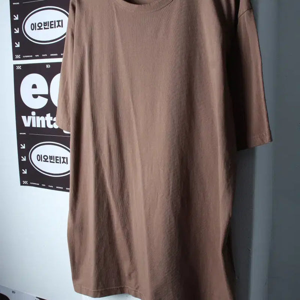 [BUNJANG] Attentionlow Oversized Plain T-Shirt Brown L-XL / (L-XL) 어텐션로우 반팔 티셔츠 오버핏 무지 브라운 스트릿-H36895