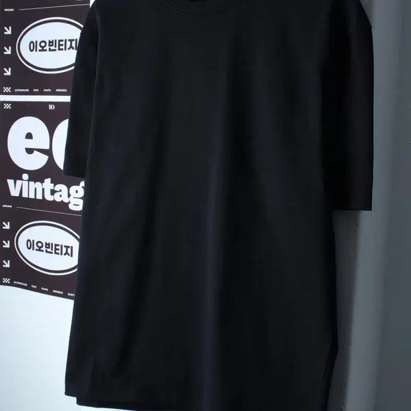 [BUNJANG] JAVANAS Plain Heavy T-Shirt Black / (S-M) 자바나스 반팔 티셔츠 무지 블랙 헤비-H36907