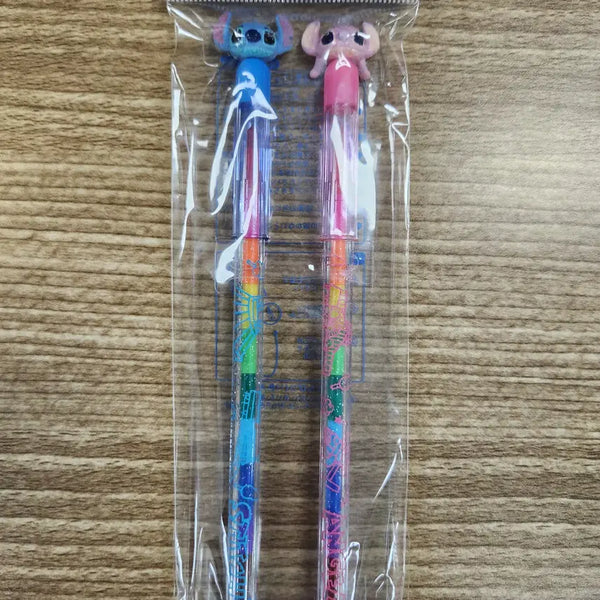 [BUNJANG] Tokyo Disneyland Stitch & Angel Color Pencil Set / 도쿄 디즈니랜드 스티치, 엔젤 색연필