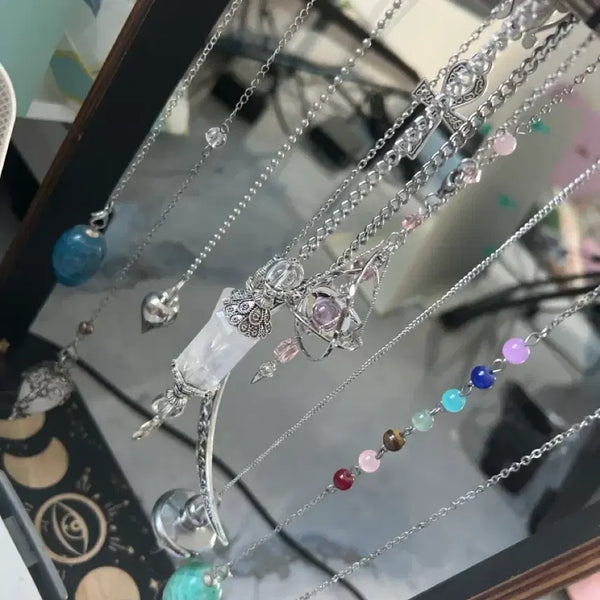 [BUNJANG] Natural Stone Pendulum Set / 원석 펜듈럼 세트 (타로카드 용품)