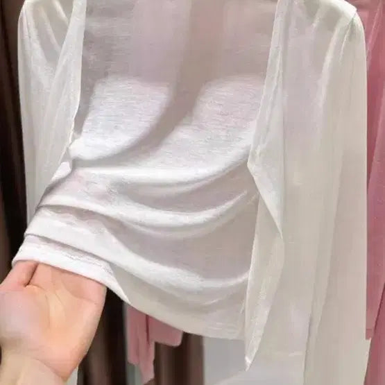[BUNJANG] Sheer Cardigan - White / 여름 시스루 가디건 화이트