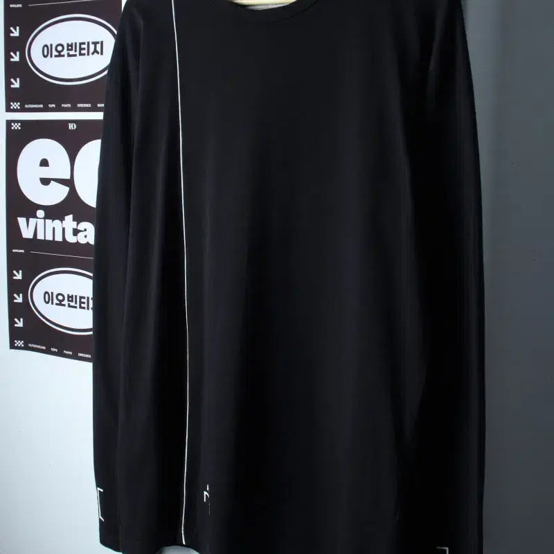 [BUNJANG] Acoldwall Long Sleeve T-Shirt Black Big Logo Street / (M-XL) 어콜드월 긴팔티셔츠 백 빅로고 블랙 스트릿-H36947