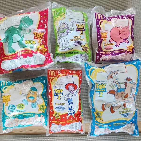 [BUNJANG] 1999 McDonald's Happy Meal Toy Story 2 Candy Dispenser Full Set (6 Types, Unsealed, Vintage) / 1999년 맥도날드 해피밀 토이스토리2 캔디디스펜서 6종 풀세트 (미개봉 빈티지)
