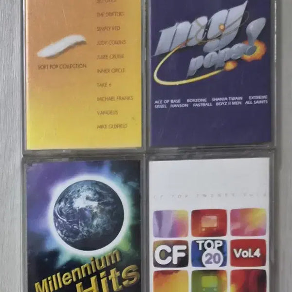 [BUNJANG] Pop Compilation 4 Disc (Opened Cassette Tape) / 팝 컴필레이션 4장 (개봉 카세트테이프)