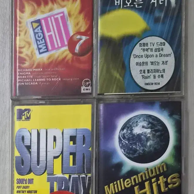 [BUNJANG] Pop Compilation Cassette Tape (Unsealed) / 팝 컴필레이션 4장 (개봉 카세트테이프)