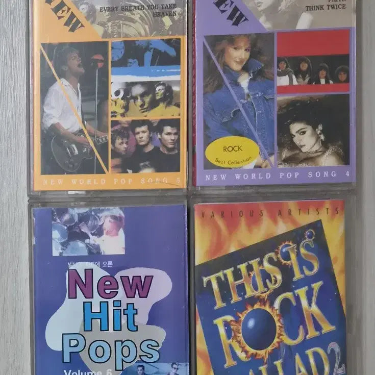 [BUNJANG] Pop / Rock Ballad Compilation Cassette Tape Set (Unsealed) / 팝/락발라드 컴필레이션 4장 (개봉 카세트테이프)