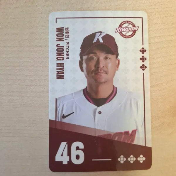 [BUNJANG] Kiwoom Heroes Won Jong-hyun Baseball Card / 비빔면 키움 히어로즈 원종현 선수 카드 46