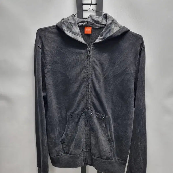 [BUNJANG] Hugo Boss Vintage Wash Stud Detail Hoodie / 휴고보스 후드집업 빈티지 워싱 스터드 디테일 m