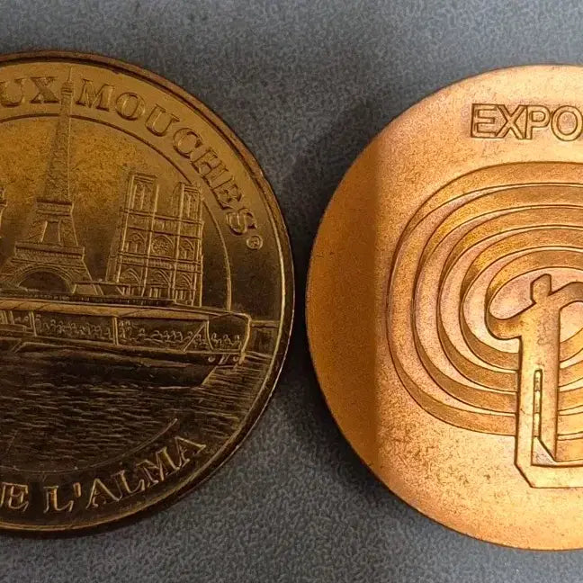 [BUNJANG] Expo '70 Commemorative Medal Paris River Cruise (Set of 2) / 엑스포 70 기념 메달 파리 유람선. 두점