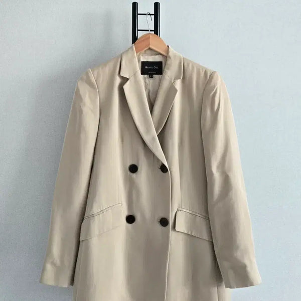 [BUNJANG] Massimo Dutti Double-Breasted Blazer Beige / 마시모두띠 더블 버튼 자켓 베이지