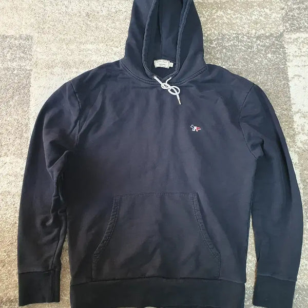 [BUNJANG] Maison Kitsuné Tricolore Fox Classic Hoodie Navy XXL / [정품] 메종키츠네 트리콜로러 폭스 클래식 후드티 네이비 (XXL)