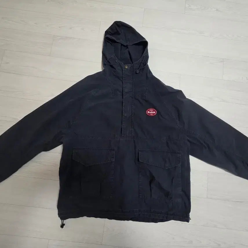 [BUNJANG] Kodak Washed Anorak Windbreaker Jacket Black L / 코닥 워싱 아노락 바람막이 자켓 BLACK L(100) 사이즈