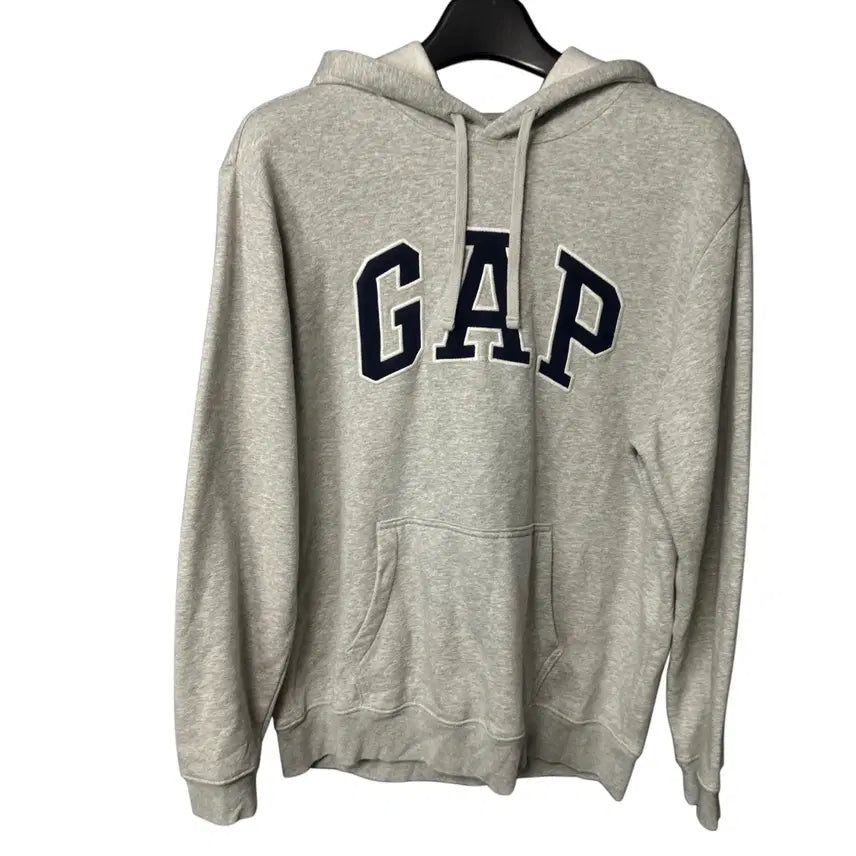 [BUNJANG] GAP Logo Grey Hoodie T-Shirt / L GAP 갭 로고 그레이 후드 티셔츠