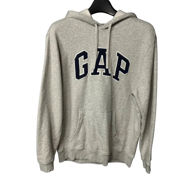 [BUNJANG] GAP Logo Grey Hoodie T-Shirt / L GAP 갭 로고 그레이 후드 티셔츠