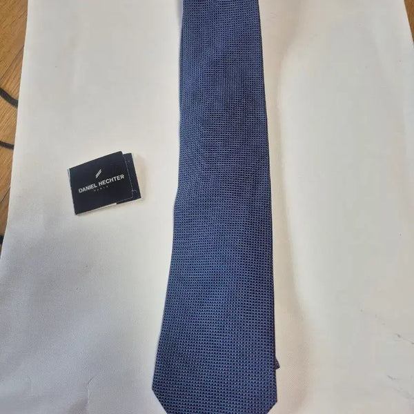 [BUNJANG] Daniel Henney Navy Silk Tie / 다니엘 헤체르 넥타이 네이비