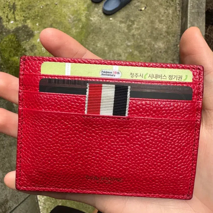 [BUNJANG] Thom Browne Bifold Wallet Red Leather / 톰브라운 지갑 빨간색