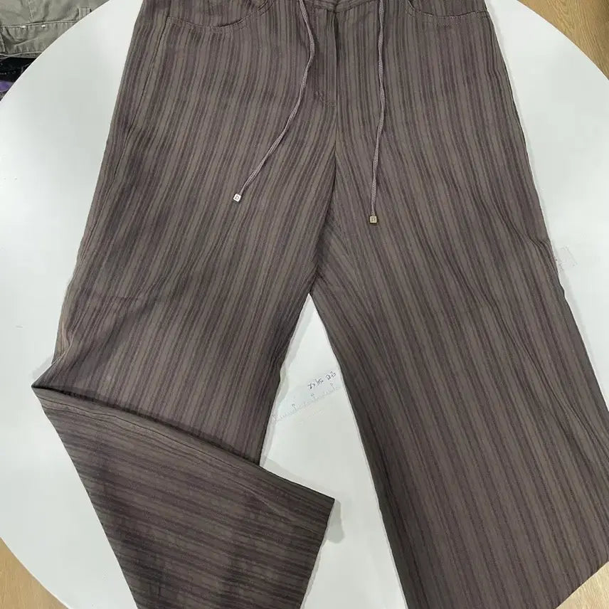 [BUNJANG] DECO Acetate Cotton Blend Stripe Pants / DECO 아세테이트 면 혼방 바지