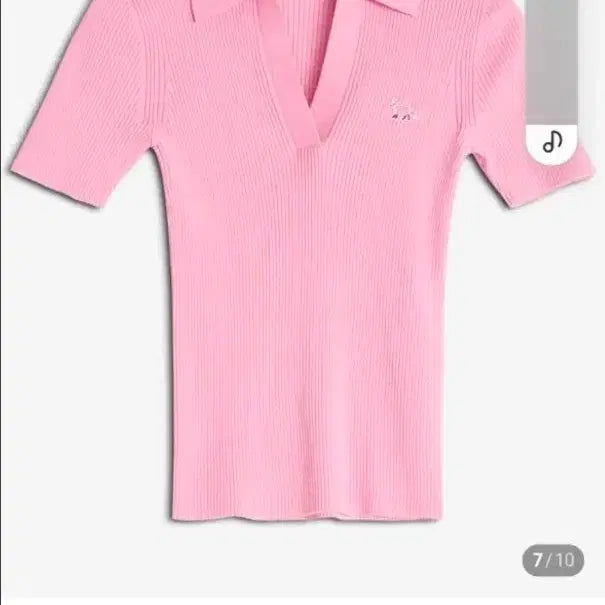 [BUNJANG] Maison Kitsuné Baby Fox Knit Short Sleeve Polo T-Shirt / 메종키츠네)니트 반팔티셔츠 베이비폭스25SS