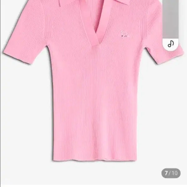 [BUNJANG] Maison Kitsuné Baby Fox Knit Short Sleeve Polo T-Shirt / 메종키츠네)니트 반팔티셔츠 베이비폭스25SS