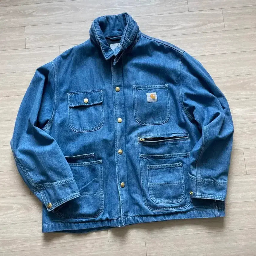 [BUNJANG] Invincible x Carhartt WIP Denim Chore Coat (Size S) / 인빈서블 칼하트 데님 초어 코트 S사이즈