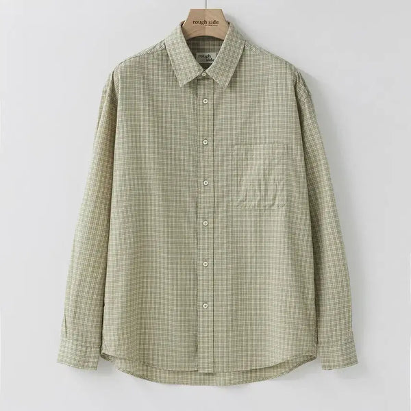 [BUNJANG] Roughside Primary Shirt Light Olive Dobby Check / [새상품] 러프사이드 프라이머리 셔츠 라이트 올리브 도비 체크
