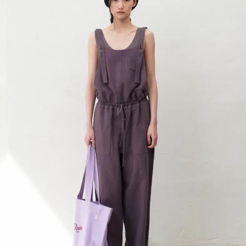 [BUNJANG] MMP Moco Linen Jumpsuit Charcoal / MMP(망매플) 모코 린넨 점프수트 차콜 팝니다 :)