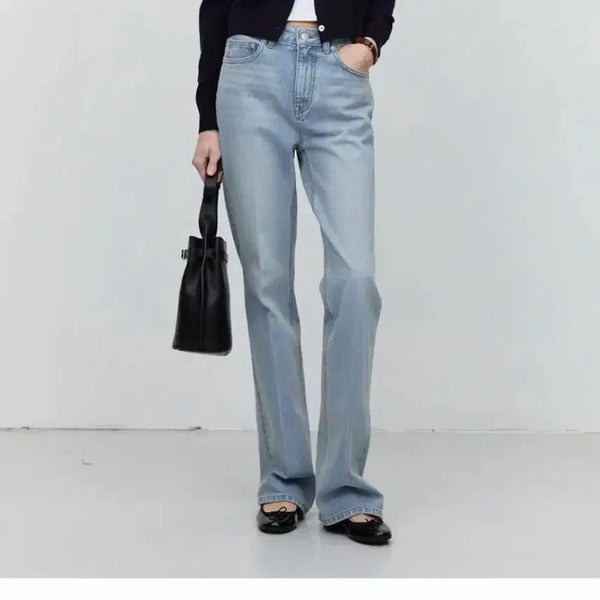 [BUNJANG] Dunst Semi Flare Denim M (Light Wash) / 던스트 세미 플레어 데님m