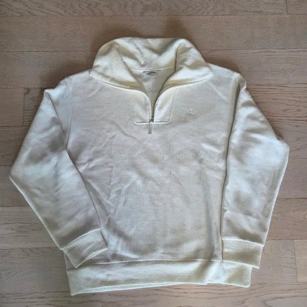 [BUNJANG] Beanpole Half-Zip Knit Cream XL / 빈폴 하프짚업 크림 XL