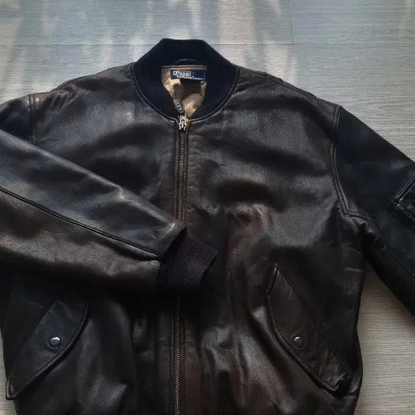 [BUNJANG] Polo Ralph Lauren Leather Jacket / 폴로 랄프로렌 가죽 자켓