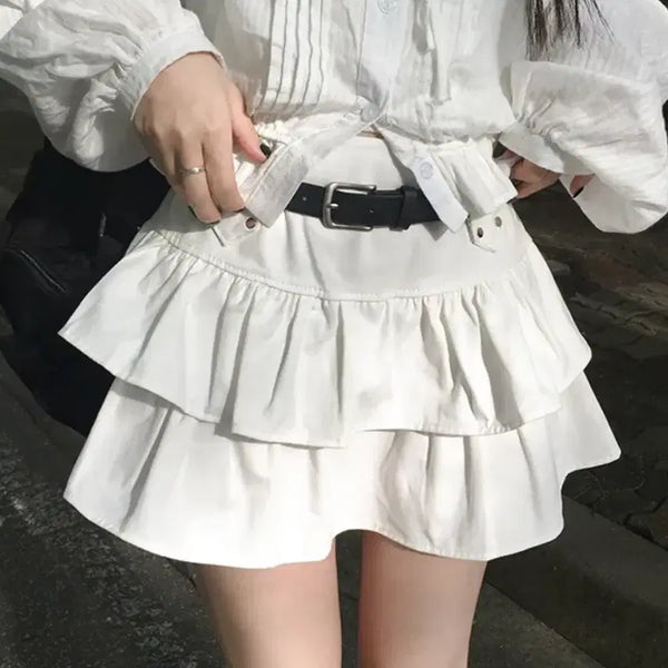 [BUNJANG] Avely Frill Tiered Skirt / 에이블리 프릴 캉캉 스커트
